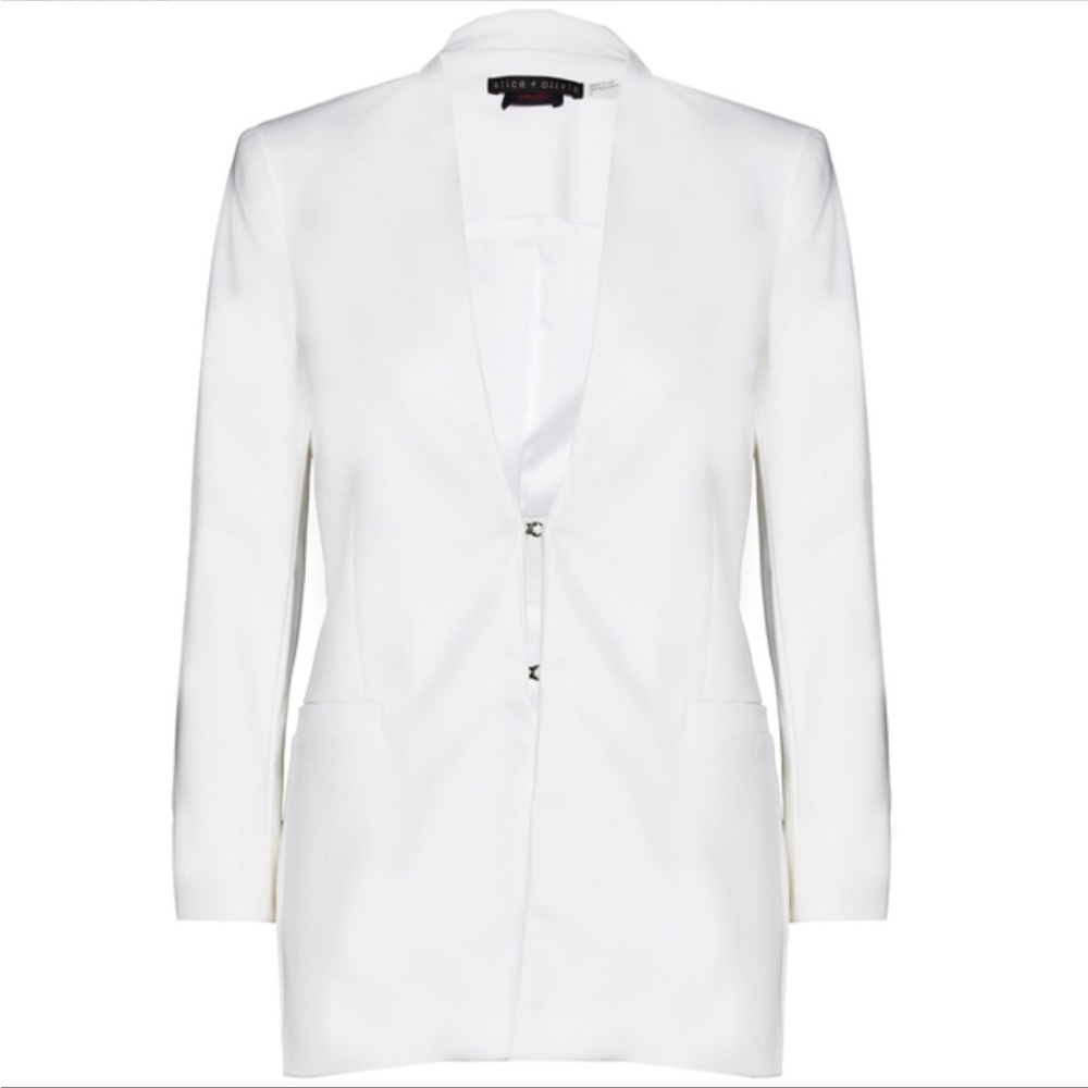 Alice + Olivia white Jerri blazer